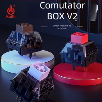 Kailh BOX tastatură mecanică cu iluminare RGB, comutatoare BOX, conectată prin cablu, rezistentă la praf și apă