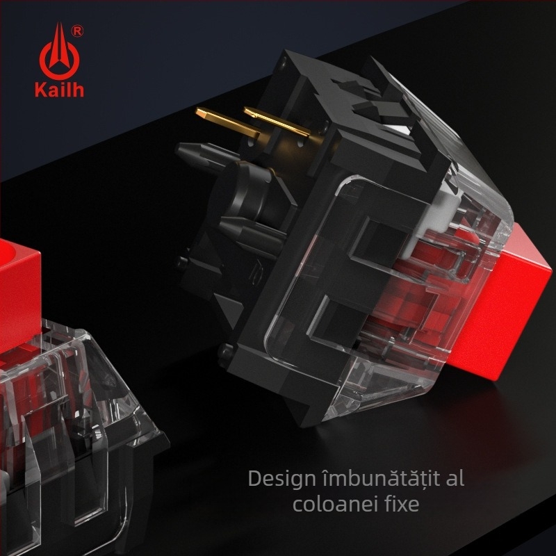 Kailh BOX tastatură mecanică cu iluminare RGB, comutatoare BOX, conectată prin cablu, rezistentă la praf și apă