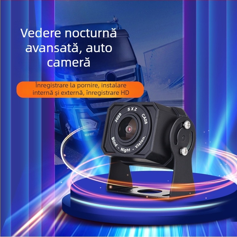 Sight Walker cameră de bord pentru camion, vizionare nocturnă color completă, patru canale, unghi de 120°, 1080p, suport TF până la 128GB, control tactil