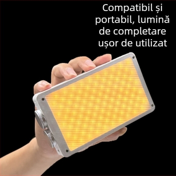 VL-40 Lumină LED de umplere în buzunar pentru telefoane/camere — baterie încorporată, trei temperaturi de culoare, control manual, portabil pentru streaming în aer liber și fotografie