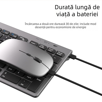 Set tastatură și mouse Bluetooth, 1600 DPI, ergonomic, impermeabil, trei moduri, model K007