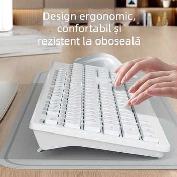 Set tastatură și mouse fără fir – receptor USB, 1000 DPI, rezoluție optică (1000 DPI, interfață USB pentru tastatură și mouse, receptor USB)