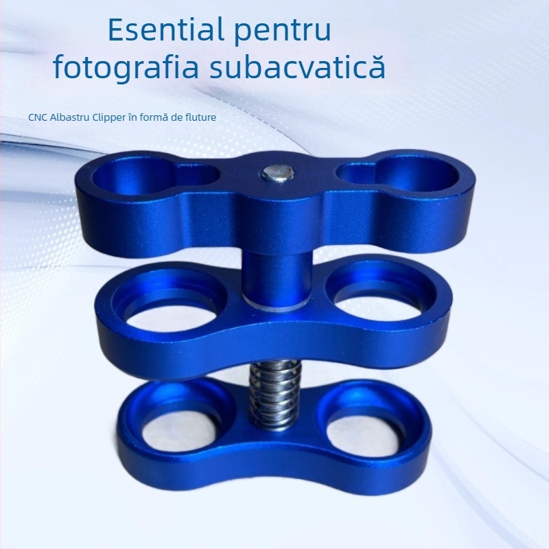 GoPro accesoriu din aliaj de aluminiu – braț ultra-ușor pentru iluminare subacvatică, cu clips CNC în formă de fluture