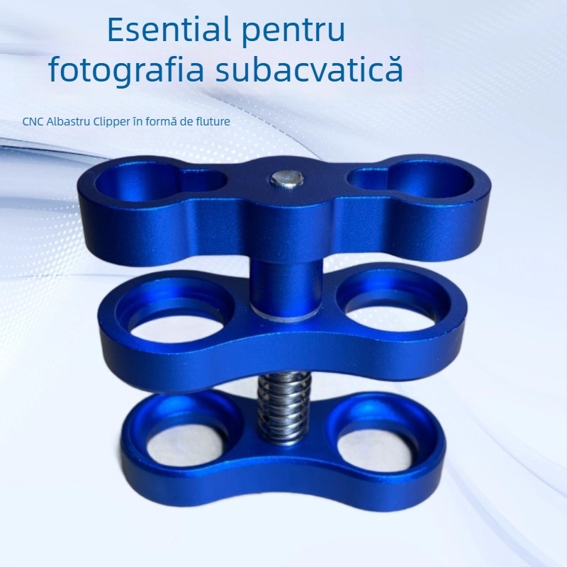GoPro accesoriu din aliaj de aluminiu – braț ultra-ușor pentru iluminare subacvatică, cu clips CNC în formă de fluture