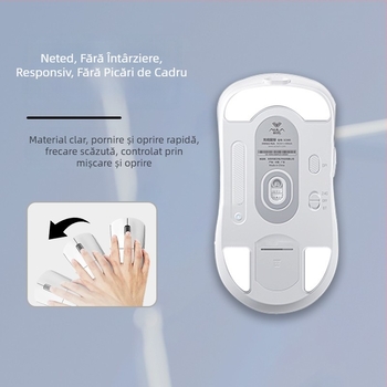 Tălpi pentru mouse Wolf Spider sc680/sc580 — rezistente la uzură, netede, aliniere precisă a sloturilor — fără urme de lipici — probă personalizată