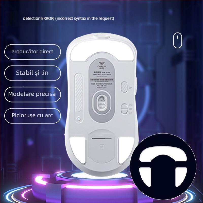 Tălpi pentru mouse Wolf Spider sc680/sc580 — rezistente la uzură, netede, aliniere precisă a sloturilor — fără urme de lipici — probă personalizată