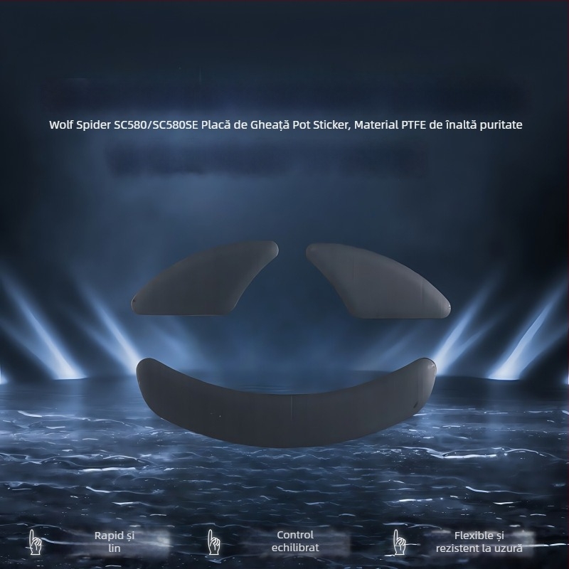 Tălpi pentru mouse Wolf Spider sc680/sc580 — rezistente la uzură, netede, aliniere precisă a sloturilor — fără urme de lipici — probă personalizată