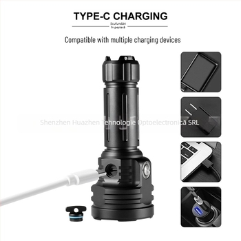 Lumină de fotografie subacvatică cu 1 SST40 + 4 XHP50 LED, 5800 lm, carcasă din aliaj de aluminiu