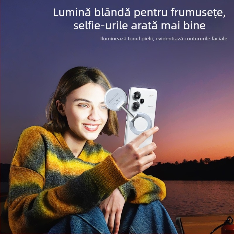 Lumină de fill pliabilă pentru telefonul mobil — utilizare manuală, 3 temperaturi de culoare, <10W, 5V/1A, model K3