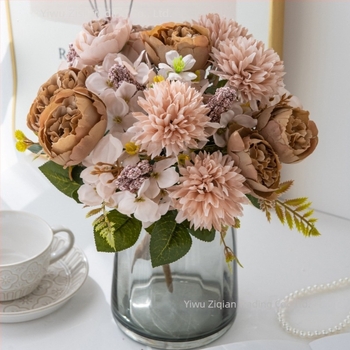 Buchet de flori artificiale din mătase - țesătură de mătase, turnare prin injecție, varietate margaretă