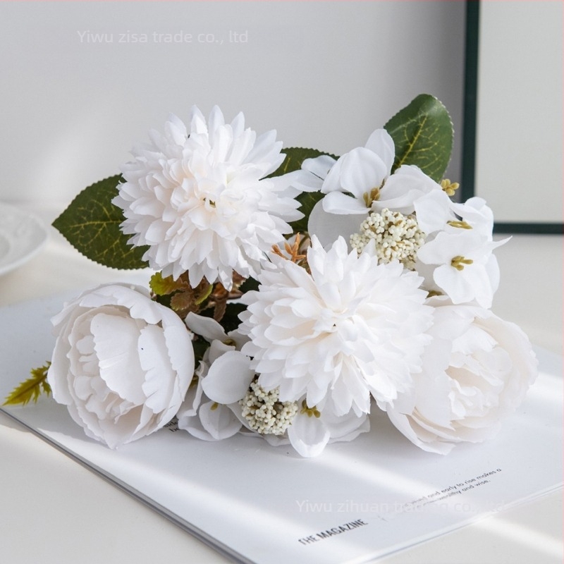 Buchet de flori artificiale din mătase - țesătură de mătase, turnare prin injecție, varietate margaretă