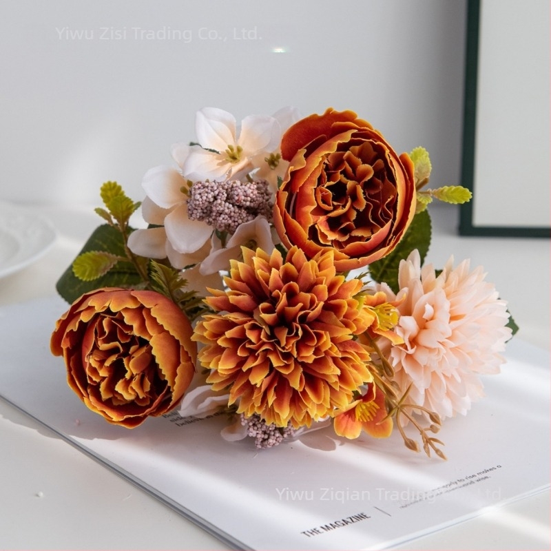 Buchet de flori artificiale din mătase - țesătură de mătase, turnare prin injecție, varietate margaretă