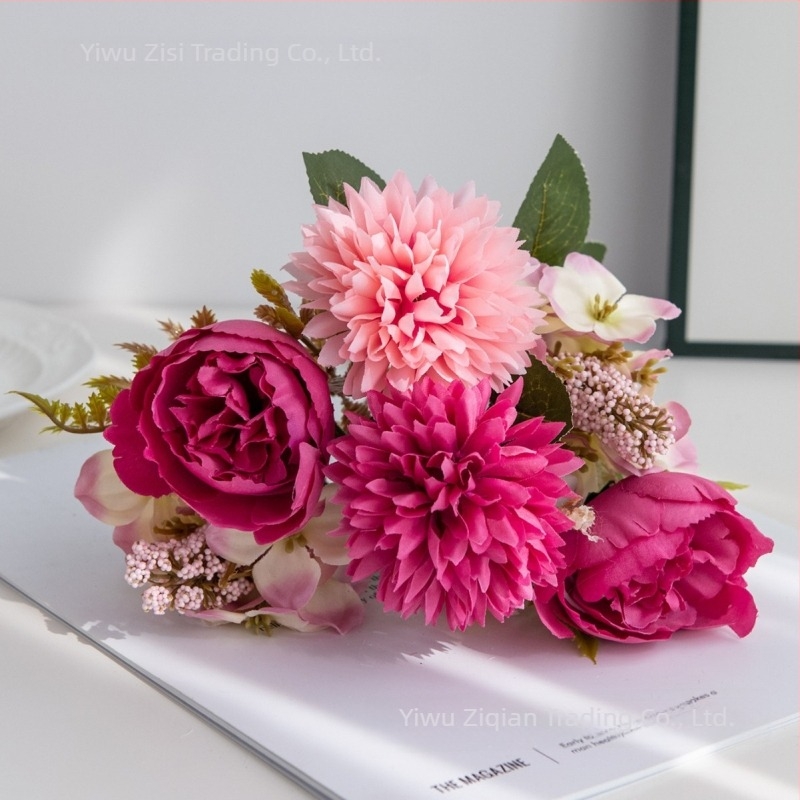 Buchet de flori artificiale din mătase - țesătură de mătase, turnare prin injecție, varietate margaretă