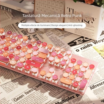 Forerunner V30 Tastatură Mecanică — switchuri verzi, 98+ taste, corp ABS, iluminare monocromă, conectivitate cablată și wireless în trei moduri