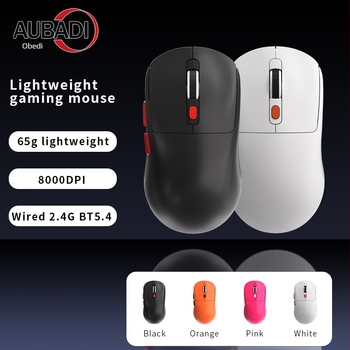 Mouse optic cu 8000 DPI (reglabil în 6 trepte), 7 butoane, interfață USB, greutate 63,5 g.