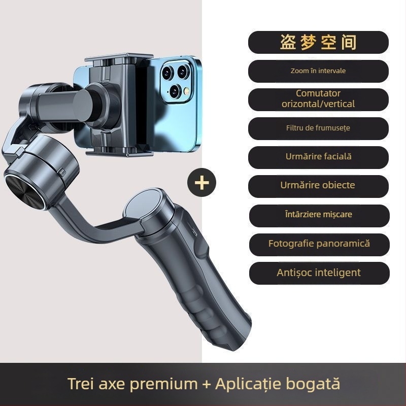 Stabilizator de imagine portabil pentru telefonul mobil — trei axe, aliaj de aluminiu, pentru filmare