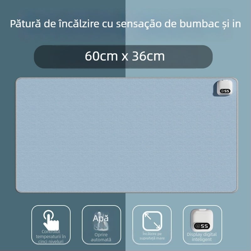 Padă încălzită pentru mouse, alimentare la priză, 220V, 75W, material PU