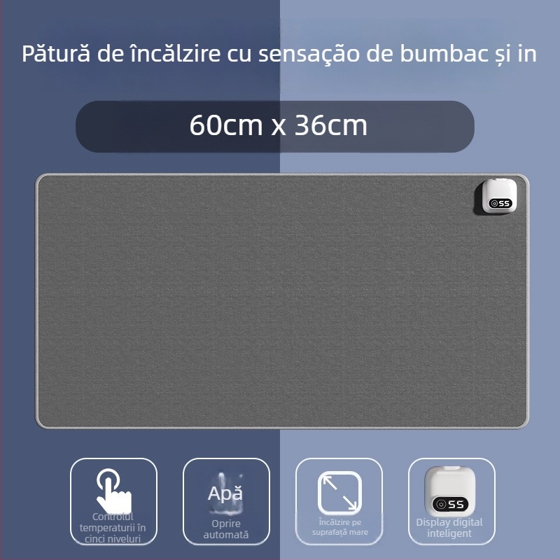 Padă încălzită pentru mouse, alimentare la priză, 220V, 75W, material PU