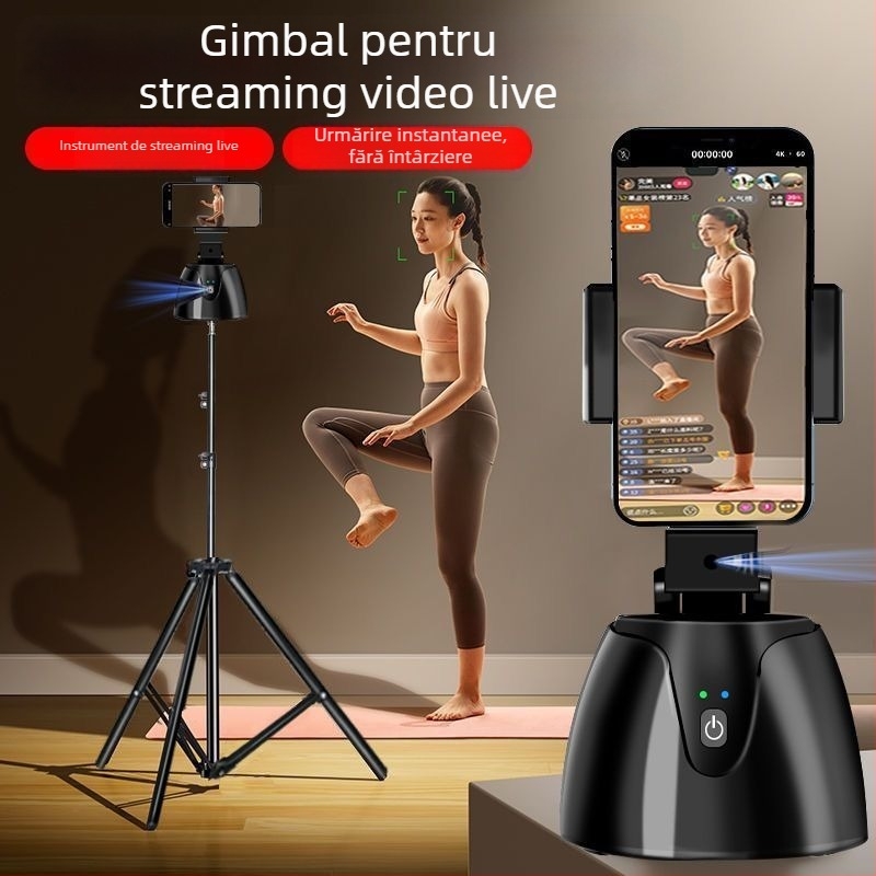 Cap de trepied cu bila pentru smartphone universal, corp din plastic, brand Gacas, instalare Bound APP