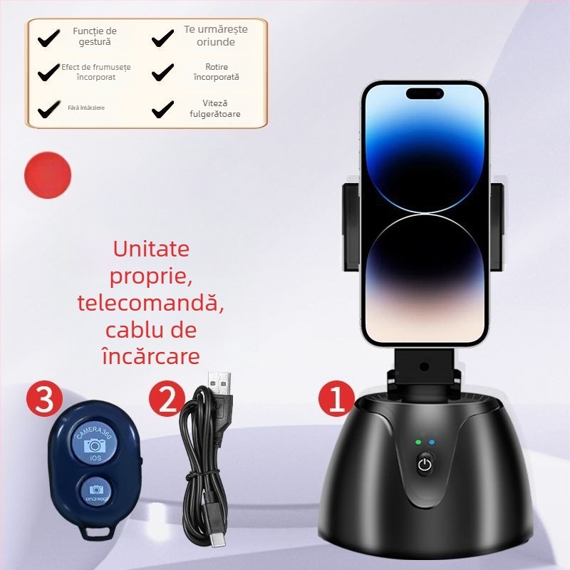 Cap de trepied cu bila pentru smartphone universal, corp din plastic, brand Gacas, instalare Bound APP