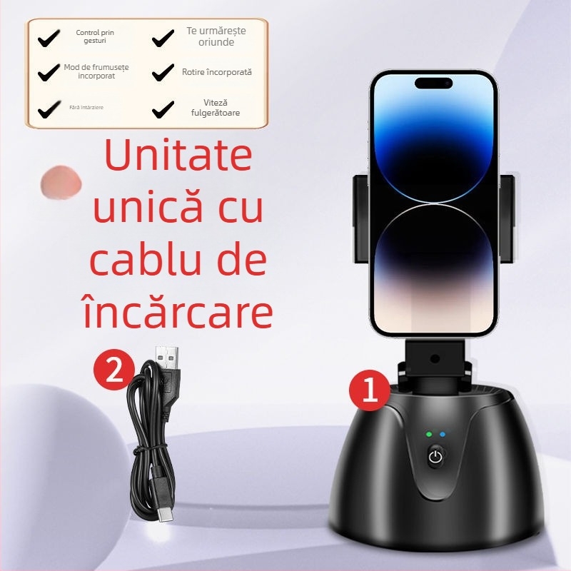 Cap de trepied cu bila pentru smartphone universal, corp din plastic, brand Gacas, instalare Bound APP