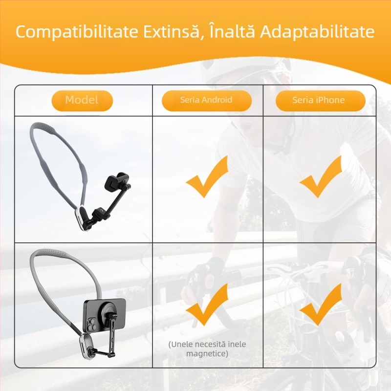 Stativ pentru streaming live pentru telefonul mobil, anti-alunecare și anti-deformare, material silicon+PC, compatibil cu peste 99% dintre modelele de telefoane