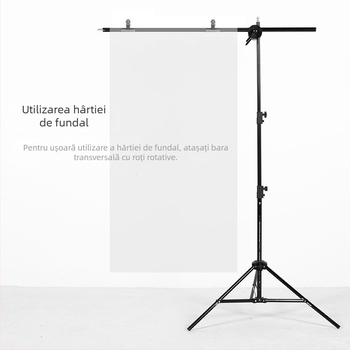 Zhijie adaptor pentru suport de lampă fotografic cu roată universală, platformă cantilever și braț transversal (310 g)