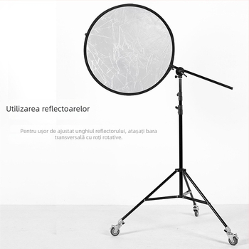 Zhijie adaptor pentru suport de lampă fotografic cu roată universală, platformă cantilever și braț transversal (310 g)