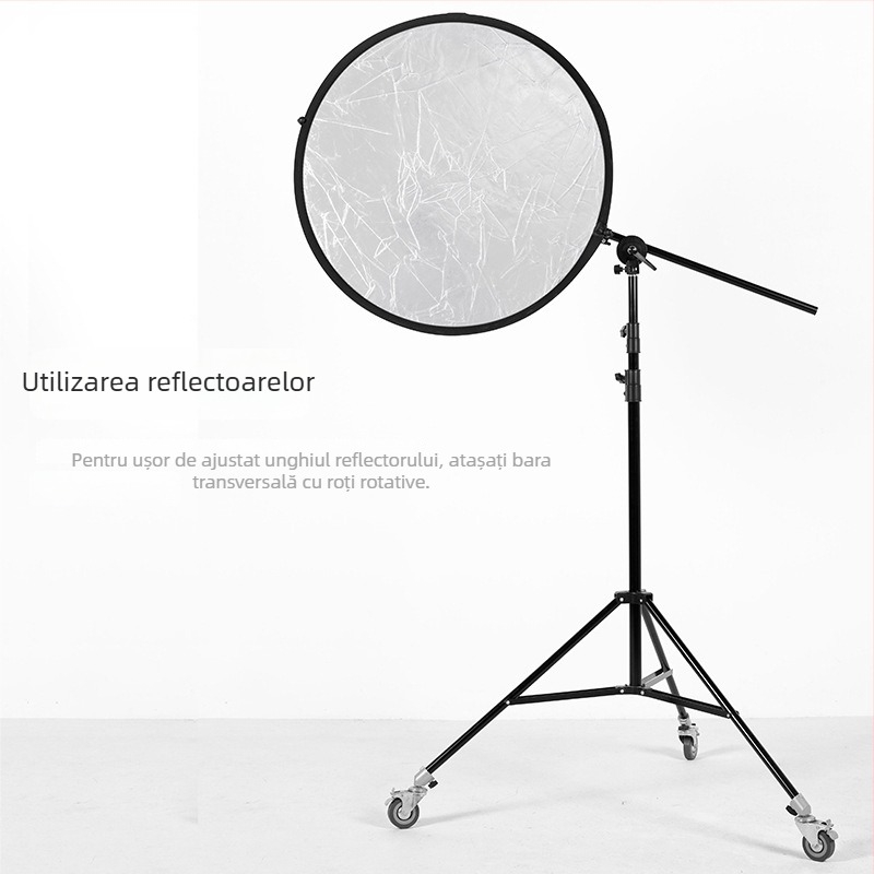 Zhijie adaptor pentru suport de lampă fotografic cu roată universală, platformă cantilever și braț transversal (310 g)