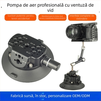Suport auto cu ventuză, braț extensibil multifuncțional pentru telefon, cameră de acțiune și cameră mirrorless