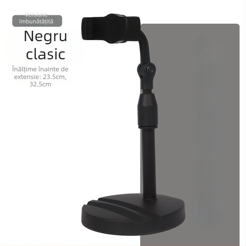 Suport de birou pentru telefonul mobil, reglabil, ABS, design simplu, pentru fotografie și streaming live