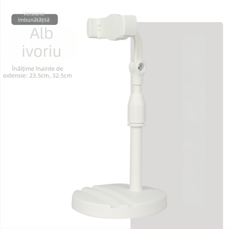 Suport de birou pentru telefonul mobil, reglabil, ABS, design simplu, pentru fotografie și streaming live