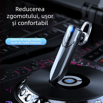 Căști Bluetooth cu design de susținere la ureche, rază de acțiune 10 m, autonomie peste 8 ore, IPX3 rezistent la apă, Bluetooth 5.0