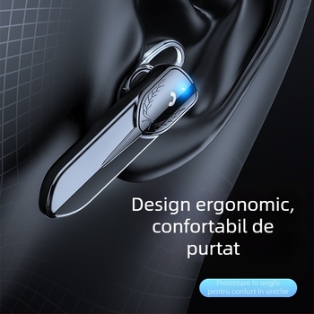 Căști Bluetooth cu design de susținere la ureche, rază de acțiune 10 m, autonomie peste 8 ore, IPX3 rezistent la apă, Bluetooth 5.0