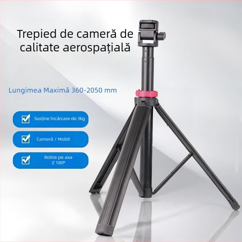Trepied de podea pentru telefon – aliaj din aluminiu, personalizabil, pentru fotografii cu telefonul și camera