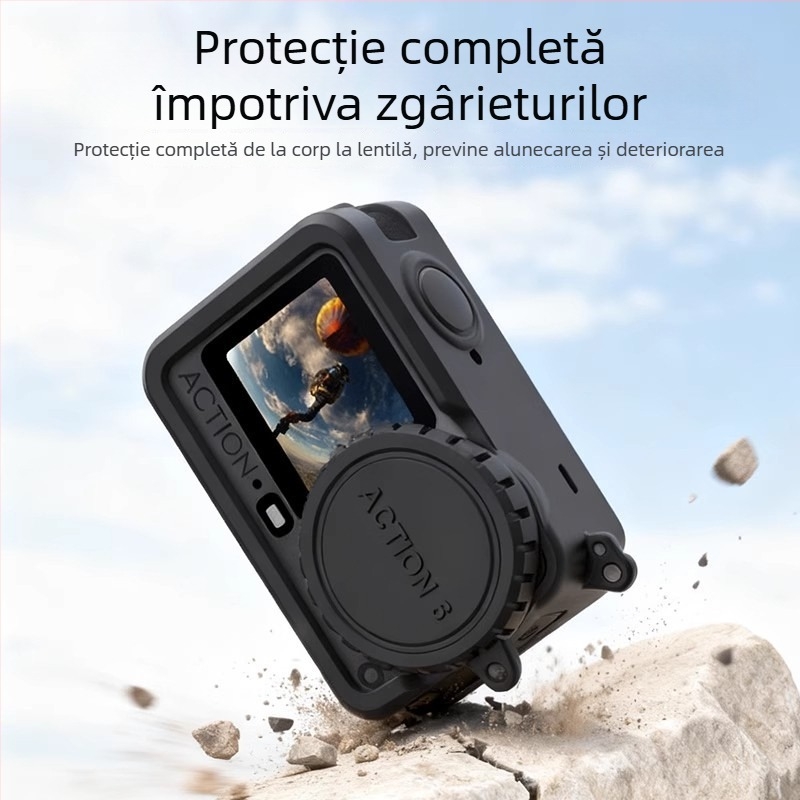 axyn carcasă din silicon pentru DJI Osmo Action6 – antialunecare, protecție la căderi