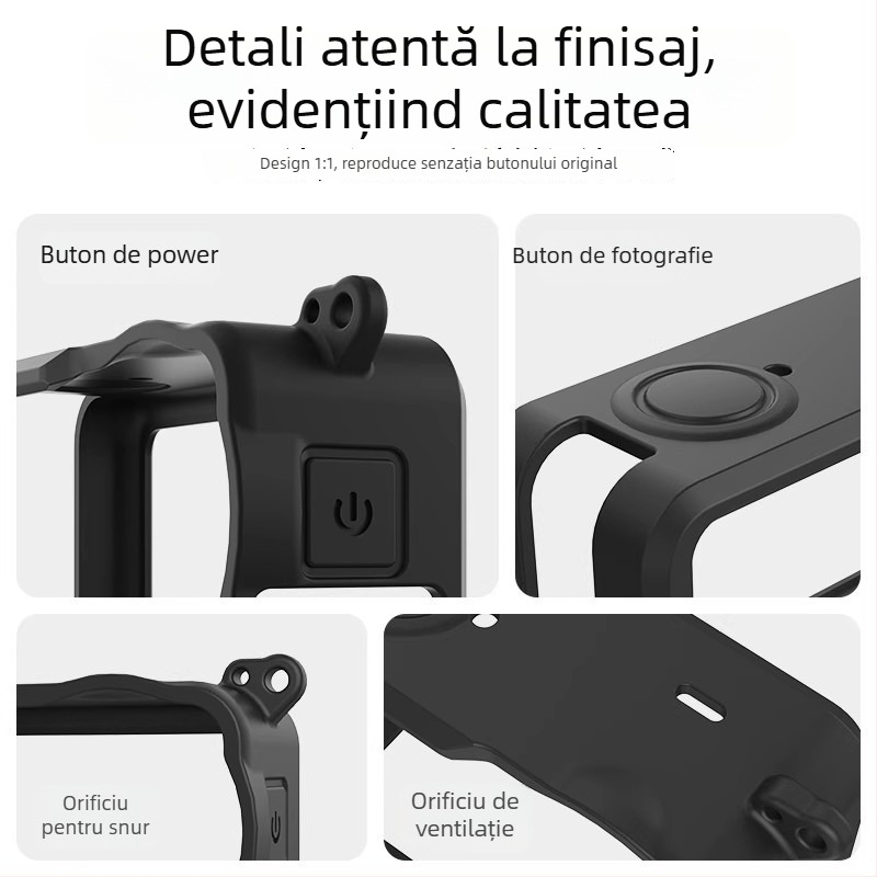 axyn carcasă din silicon pentru DJI Osmo Action6 – antialunecare, protecție la căderi