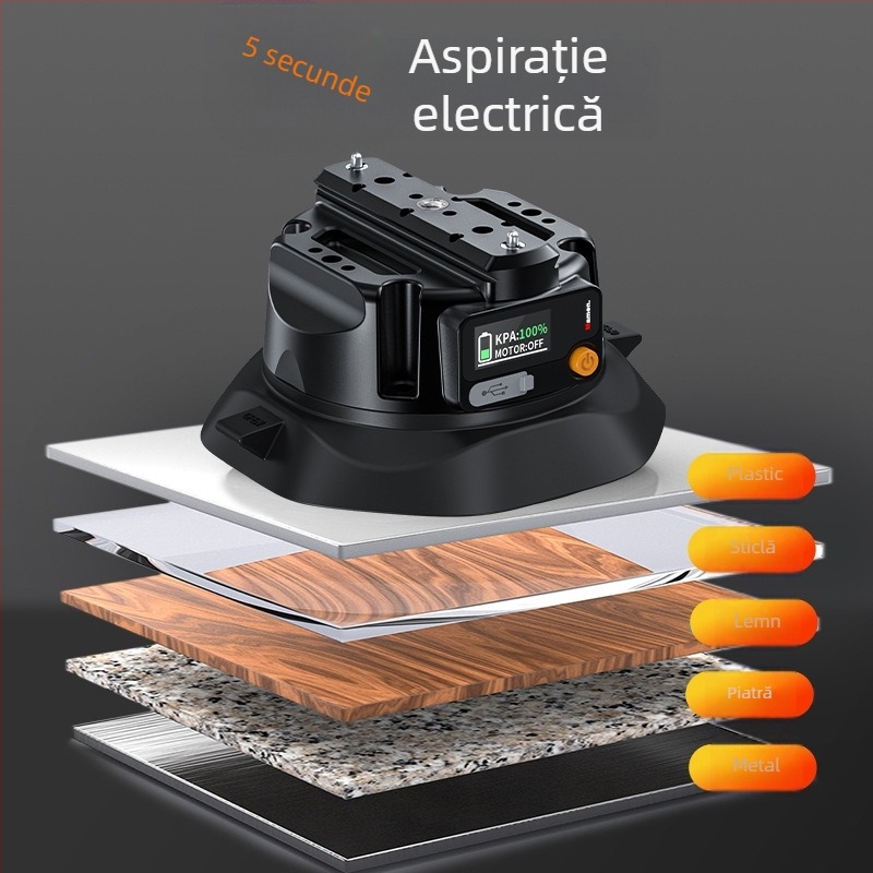 MAMEN Universal Suport auto cu vacuum electric pentru telefon și cameră de acțiune – aliaj de aluminiu + nailon
