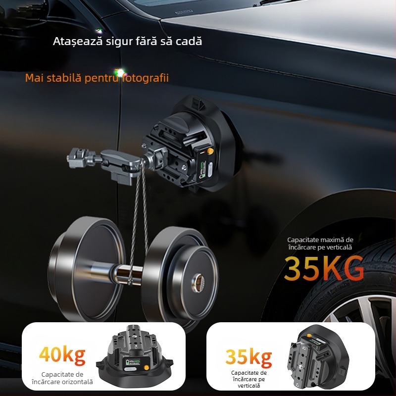 MAMEN Universal Suport auto cu vacuum electric pentru telefon și cameră de acțiune – aliaj de aluminiu + nailon