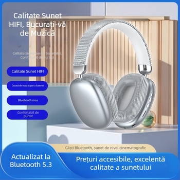 Căști Bluetooth fără fir cu cip Qualcomm, Bluetooth 5.0, rază de până la 10 m, autonomie peste 8 ore, IPX-6