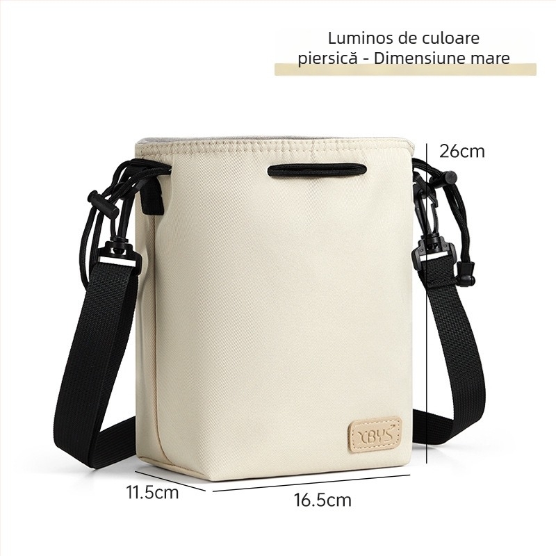 Geantă pentru aparat foto cu compartiment pentru obiective, ușoară, crossbody, material Oxford, pentru Fuji și Canon, curea cu pernă de aer, depozitare acasă