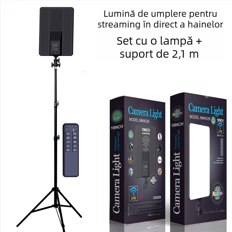 KJX-soft light Lampa profesională de fotografie, cu trei LEDuri de 100W, temperatură de culoare 3200–5700K, intensitate reglabilă, 110–220V