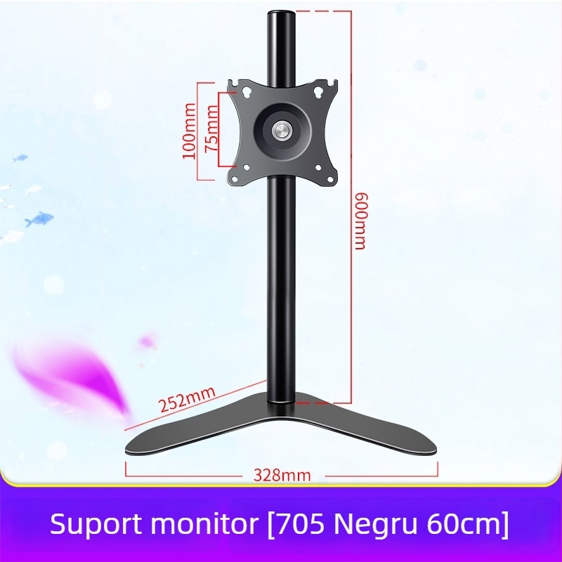 Suport pentru monitor de birou cu rotire 360°, montaj fără găuri, bază de ridicare pentru birou