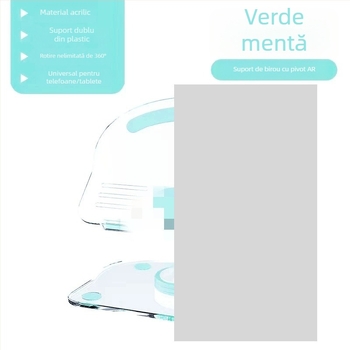 D06 Suport pentru tabletă și telefon, brațe duble pliabile, suport de birou rotativ de 360°, fabricație conform desenelor, compatibil cu iPad/iPhone generații și iPod touch 4-a generație, iPhone 3G/3GS.