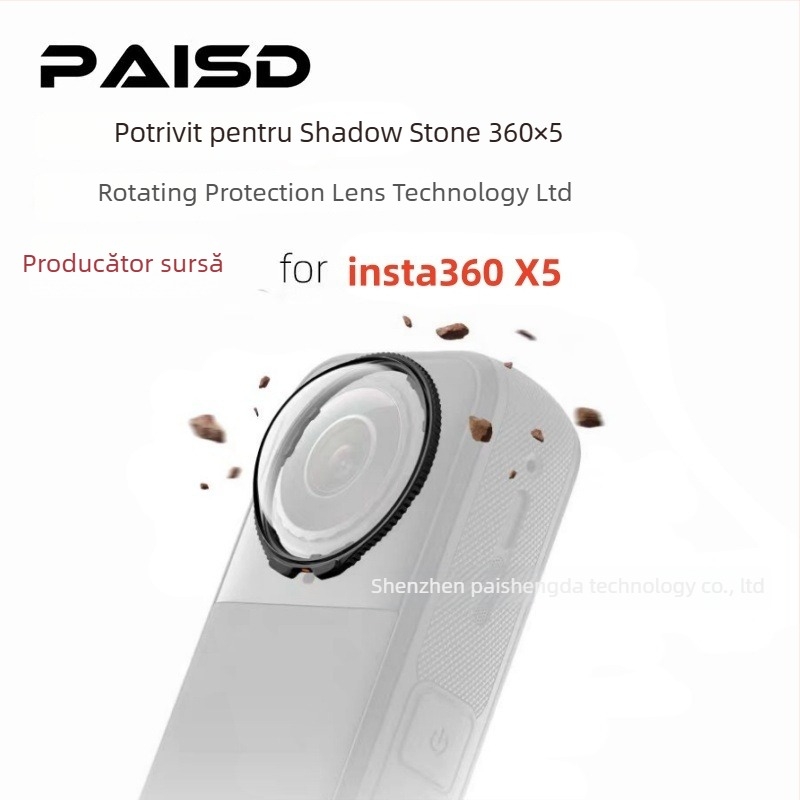 Insta360 X5 Protecție obiectiv din sticlă călită, anti ceață și anti zgârieturi, set de 2