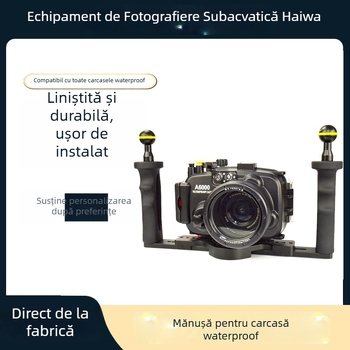TS-7 Suport foto subacvatic din aliaj de aluminiu, cu prindere dublă, pentru carcase GoPro/SLR, încărcare maximă 10 kg