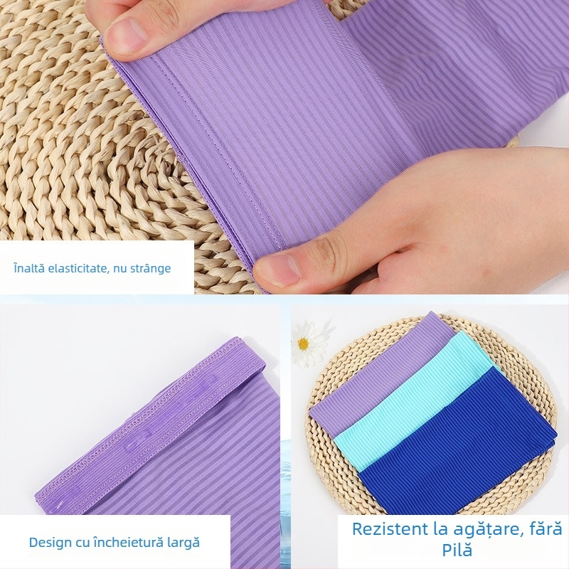 Manșete pentru braț unisex, model în dungi, respirabile, protecție UV, material poliester