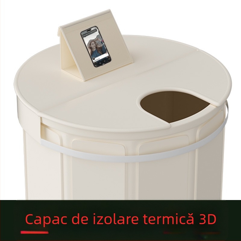 Găleată de baie pliabilă cu capac termoizolant pentru adulți – baie cu corpul întreg, PVC