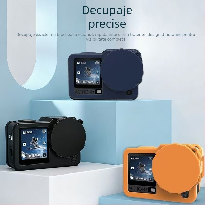 Wiersion husă de protecție din silicon pentru DJI Action6 - silicon alimentar; compatibil cu DJI Action6; set complet; imprimare logo suportată
