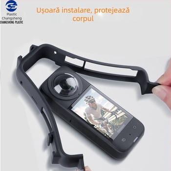 Carcasă protectoare Insta360 One X3 CS2340B, PC+ABS și siliciu, ramă rezistentă la căderi, compatibilă cu One X3